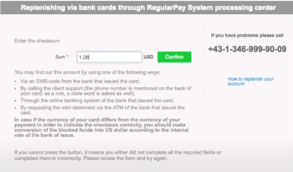 FIBO Group: account replenishment 8